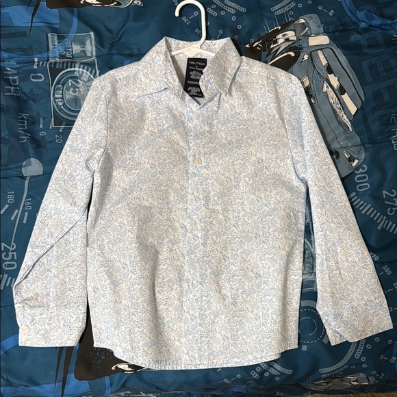 Nautica Blue and White Button Down Shirt - Picture 1 of 1